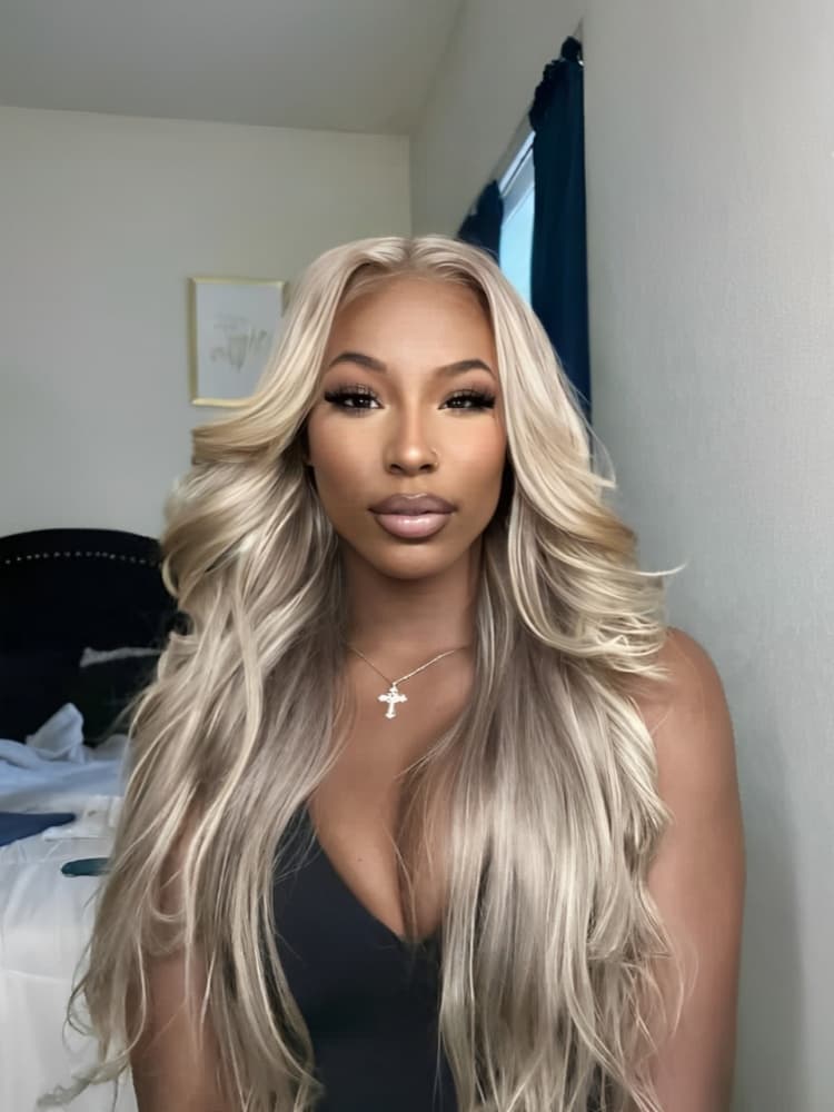 250% Density P18/613 Ombre Blonde Hair 5*9 Glueless Ready to Go Wigs Bleached