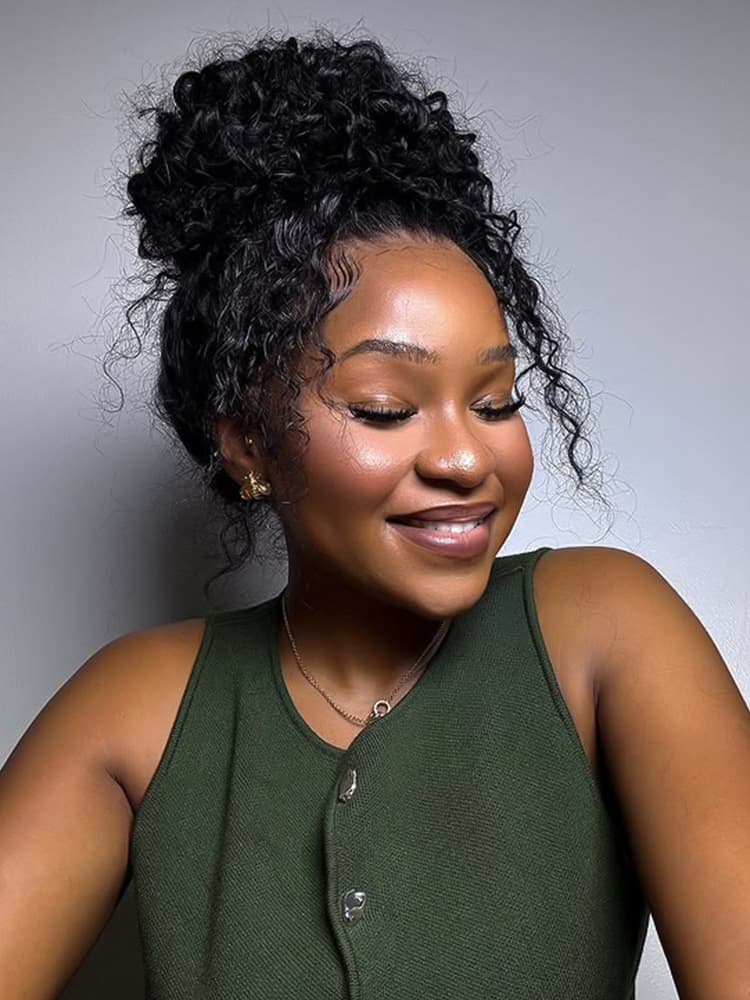 Glueless Invisi Drawing 360 Lace Wig Deep Curly Hair Ready To Go Wigs
