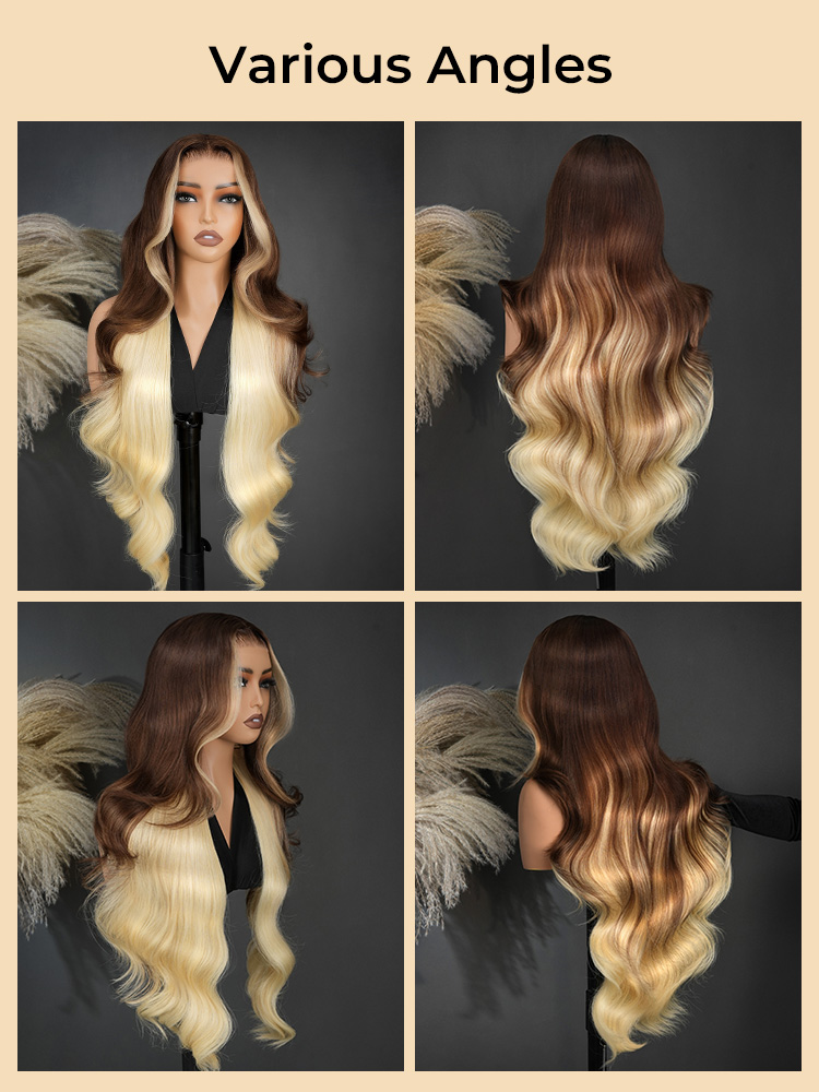Blonde Brown Ombre Wigs