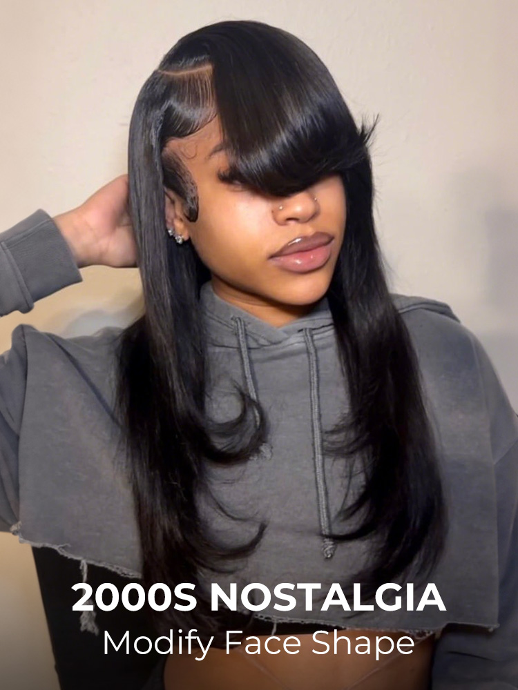 Pre-Styled Layered Wig With Pre-Plucked Hairline