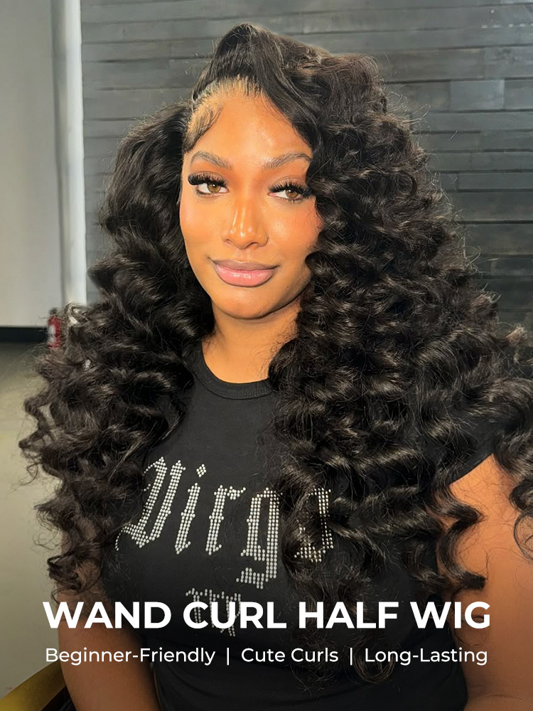 3 In 1 Glueless Half Wig