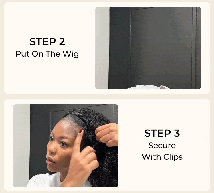 Puffy Half Wigs With Clips And A Drawstring