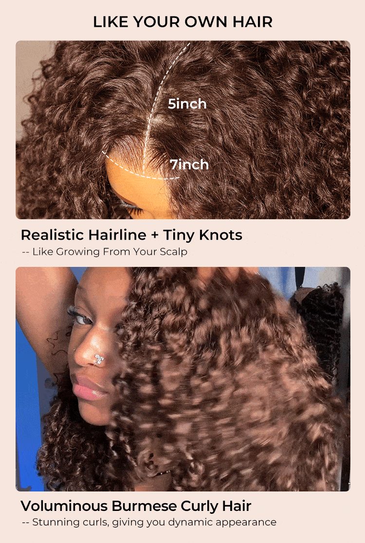 natural hairline with voluminous curly hair