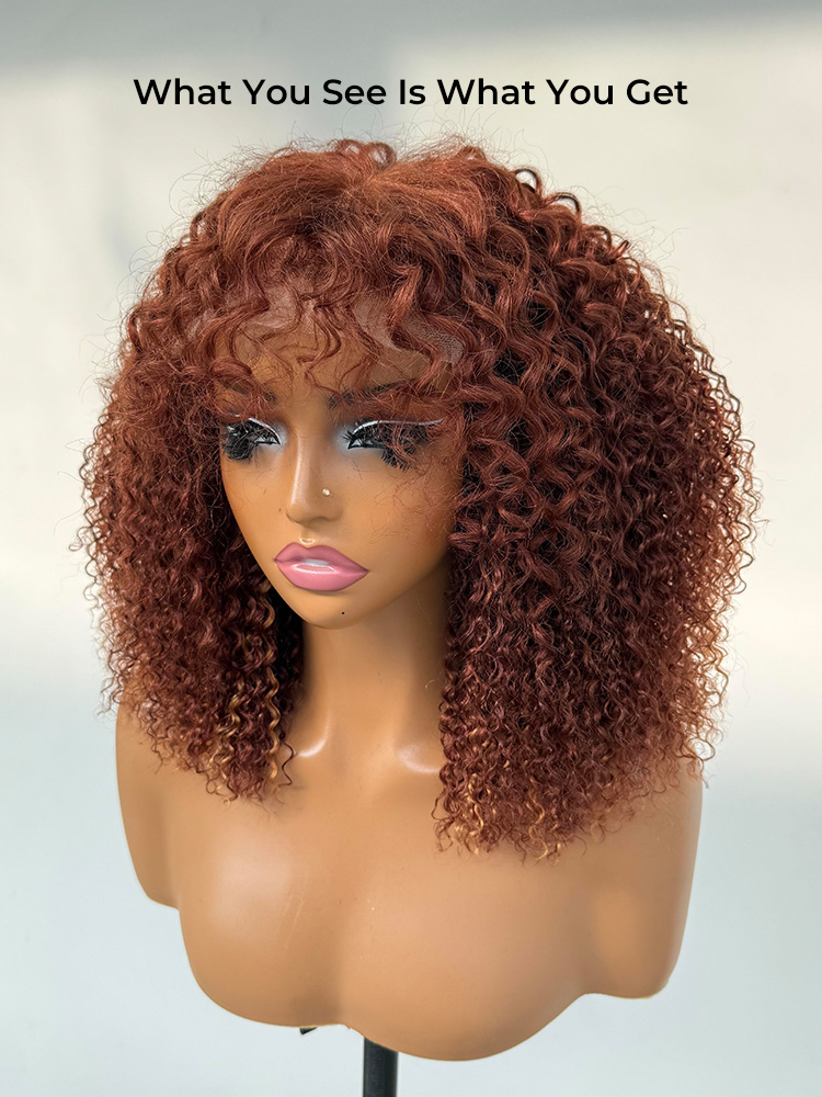 Reddish Brown Wig Human Hair
