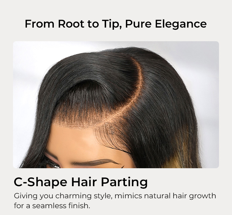 deep c part wig; bouncy body wave wigs human hair