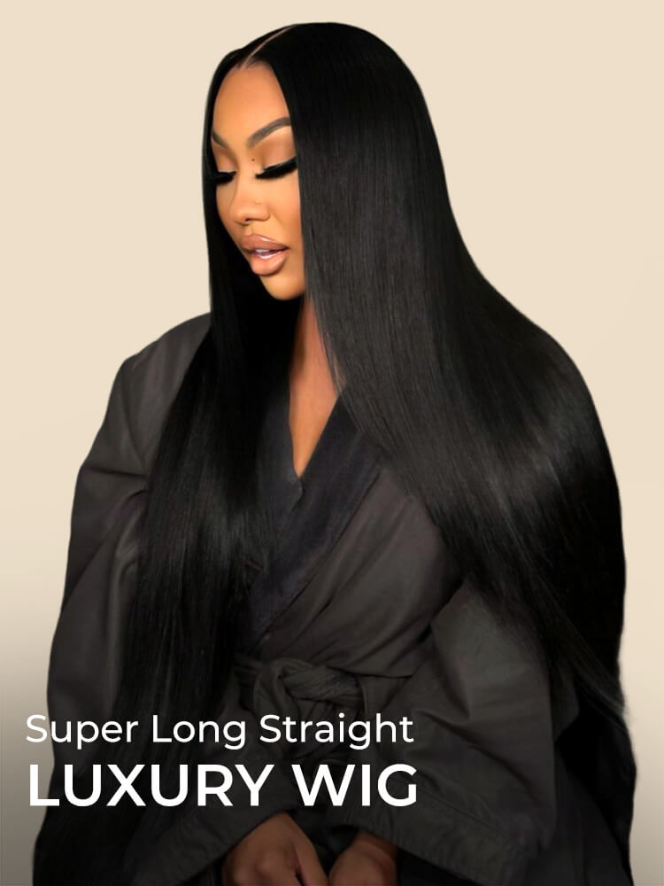 super long straight wig