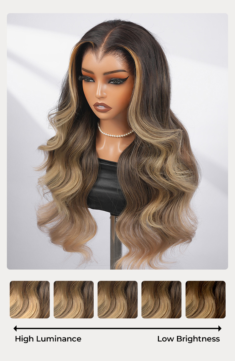 brown highlight wig