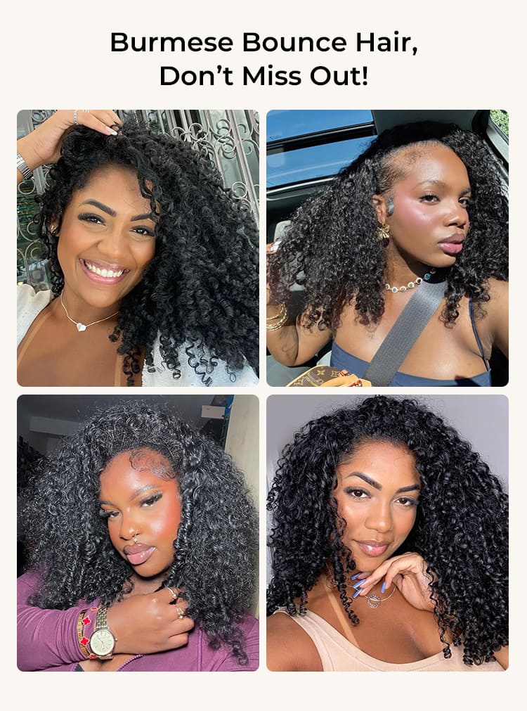 Burmese Curly Glueless Wig