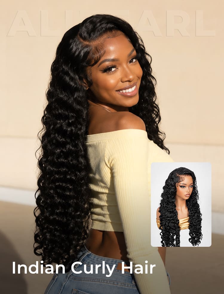 Alipearl Indian Curly Hair Glueless Wig