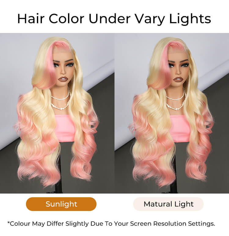 body wave lace frontal wig with highlights