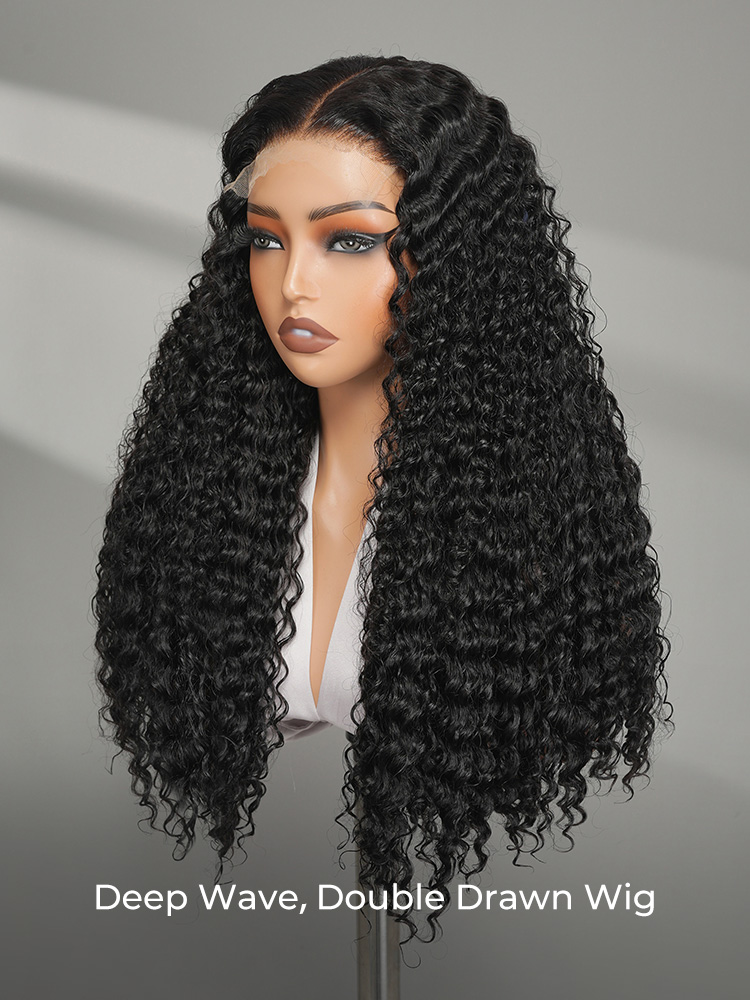 deep wave human hair wig