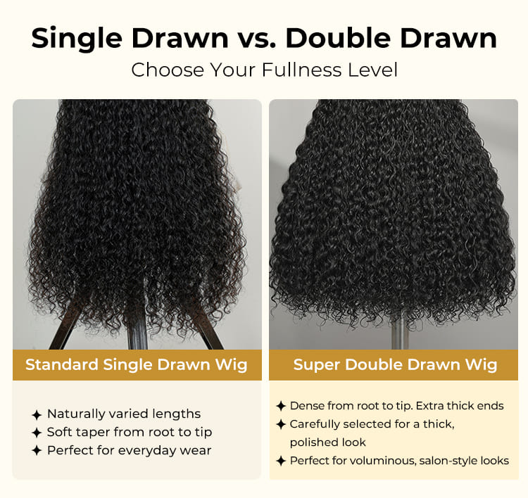 super double drawn wave wig