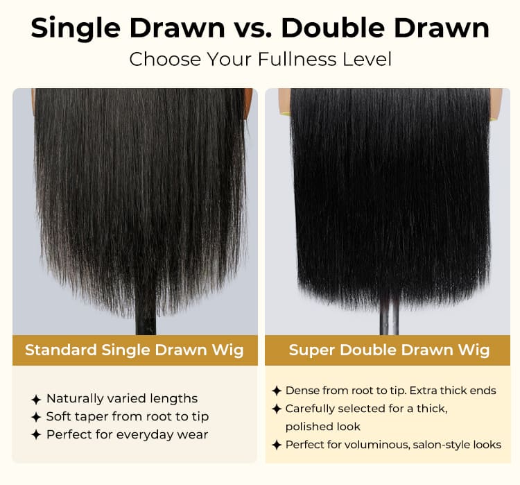 super double drawn wig