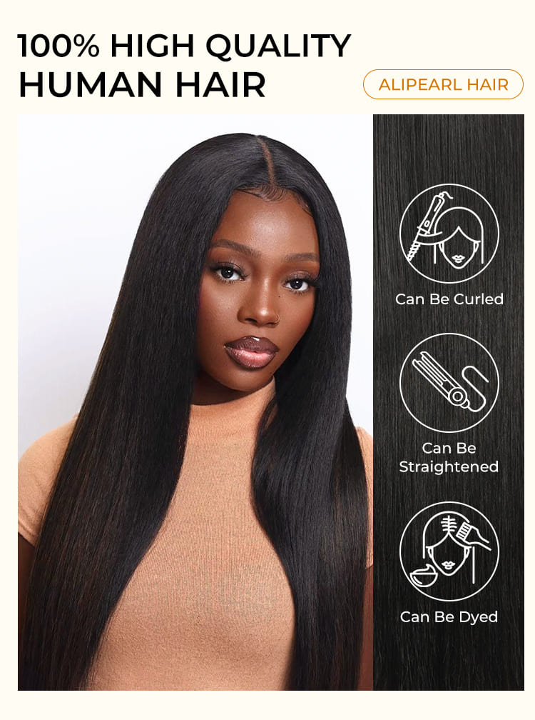 super double drawn straight wig
