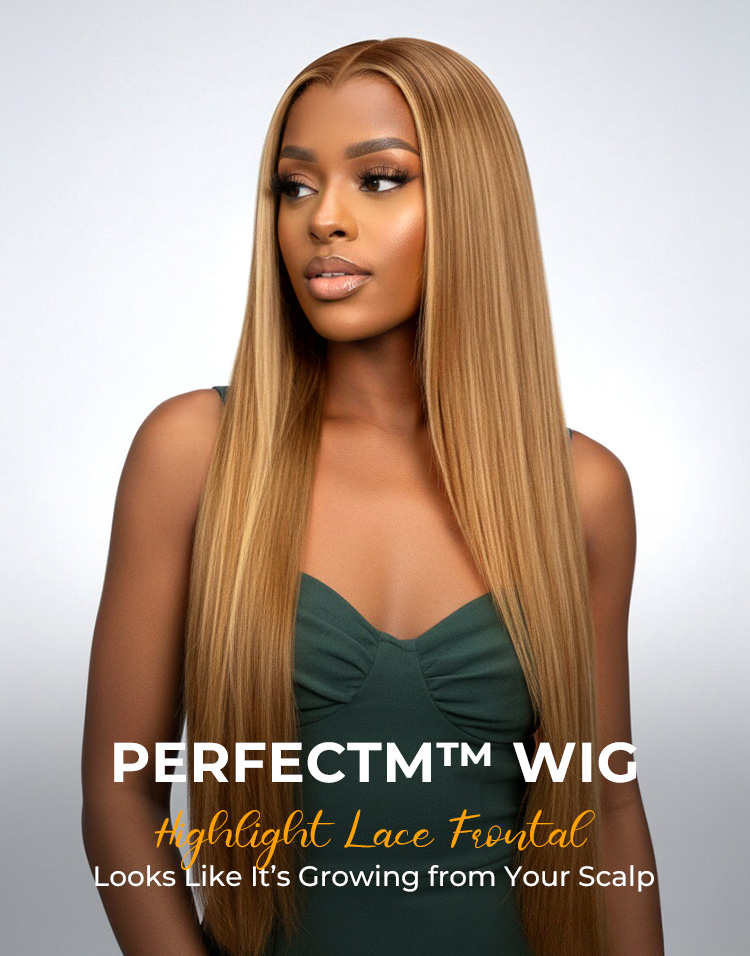 m shaped hairline highlighted wig