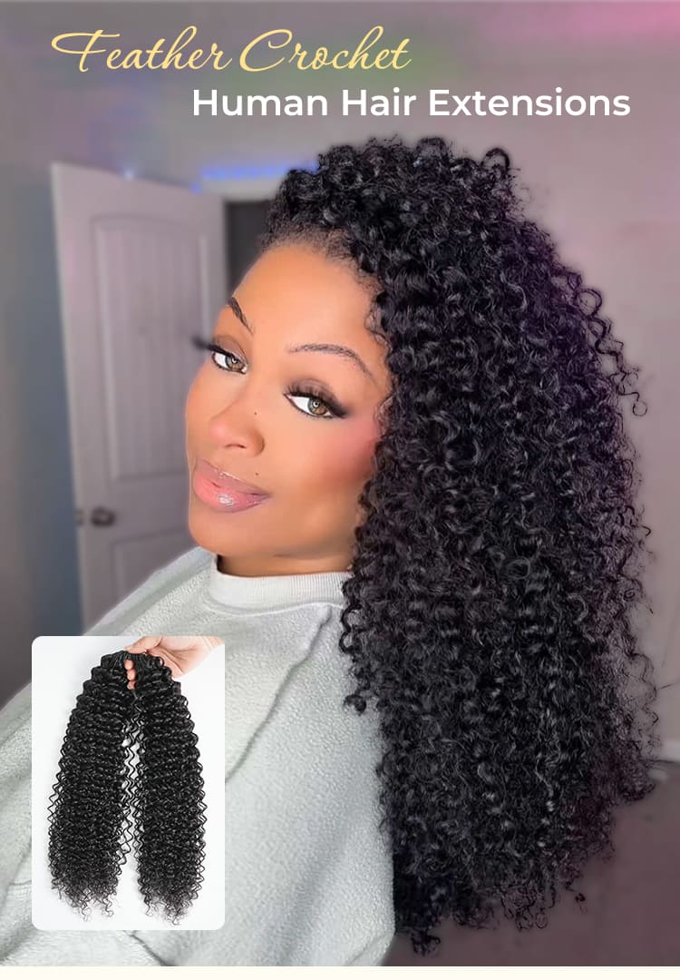 feather crochet human hair extensions