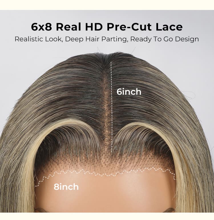 6x8 HD lace wig