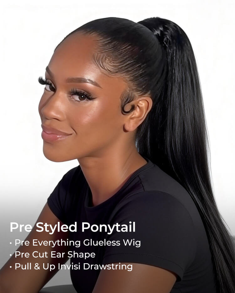 pre styled ponytail hairstyle