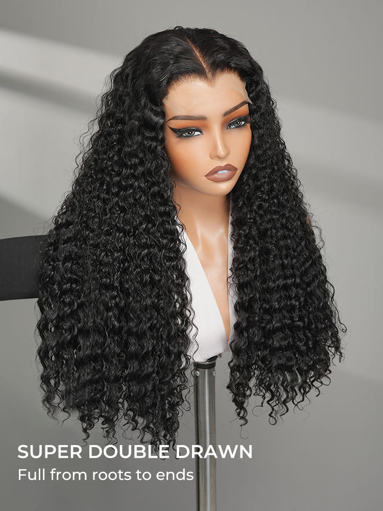double drawn deep wave wig