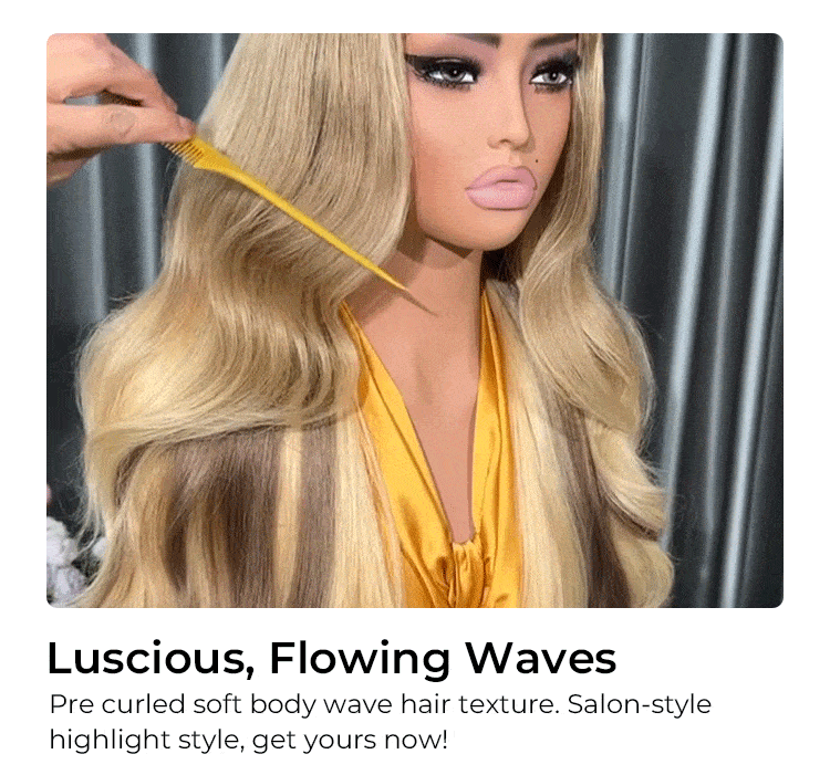 layered body wave wig