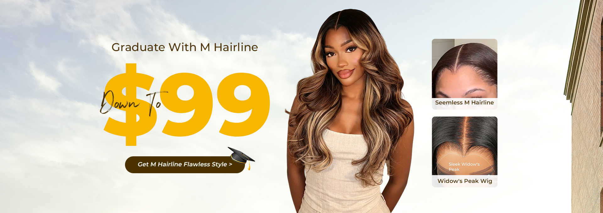 M Hairline Wig