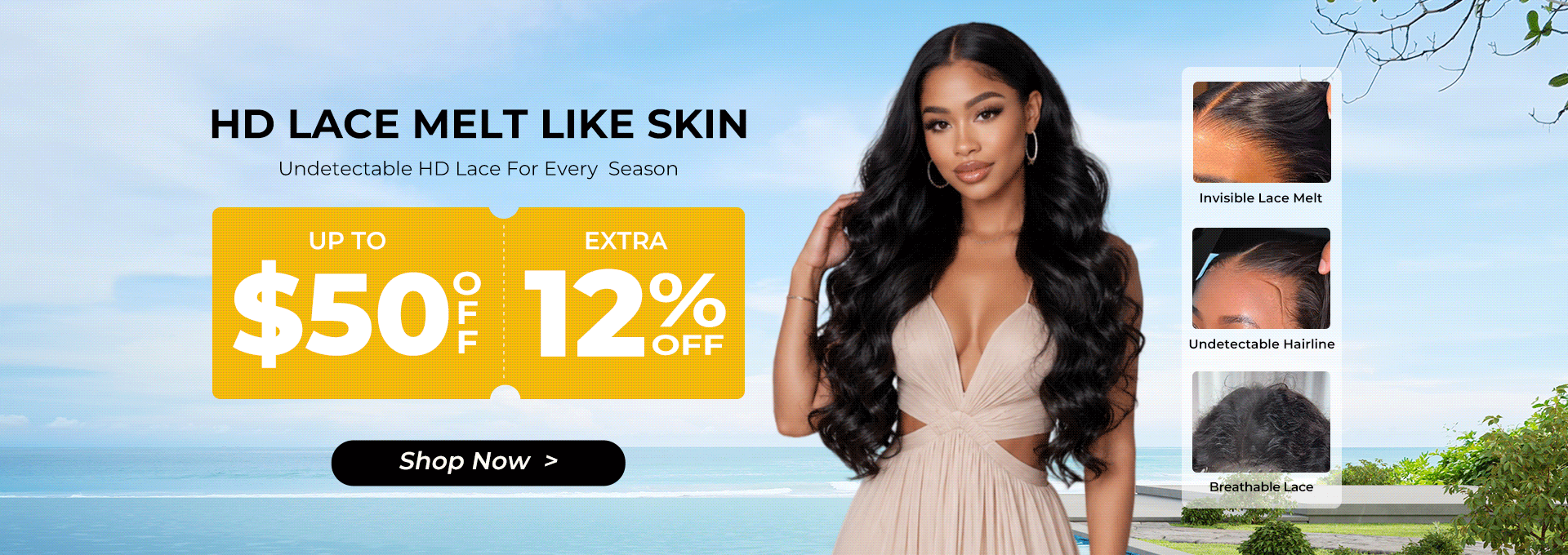 HD Lace Wigs Up to $50 Off