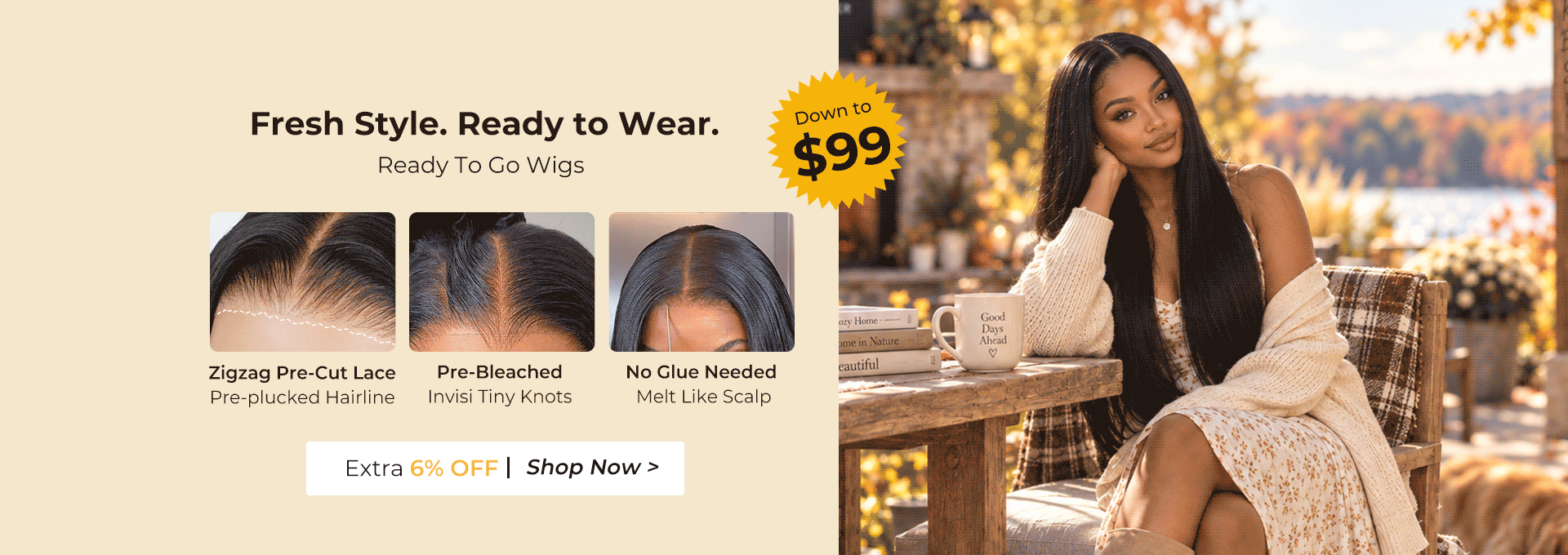 Down To $99 on Ready To Go Wig